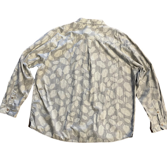 NWT Free Planet Gray Feather Long Sleeve Button Down Size 4X - Picture 3 of 9